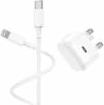 ⁦شاحن ثلاثي سريع بقوة 35 واط بمنفذ تايب سى + كابل شحن من الى 1 متر - لسلسلة هواتف ايفون⁩ - الصورة ⁦2⁩