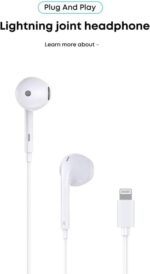 ⁦سماعات اذن سلكية  لايفون - معتمدة من ابل - تحكم مدمج في مستوى الصوت وميكروفون متوافقة مع ابل⁩ - الصورة ⁦2⁩