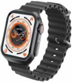 ساعة ذكية T800 الترا أنيقة للرجال والنساء من ادهوماكس، بشاشة 1.99 بوصة تعمل باللمس سلسلة 8 عالية الدقة HD مع متتبع اللياقة البدنية وشحن لاسلكي وإجراء مكالمات متوافقة مع أنظمة IOS وأندرويد، أسود