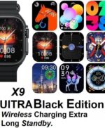 ⁦ساعة ذكية X9 الترا سمارت بشاشة سوبر اموليد 2.02 بوصة متوافقة مع تطبيق ويرفيت برو لنظامي iOS واندرويد مقاومة للماء بمعيار Ipx67 (لون اسود)⁩ - الصورة ⁦5⁩