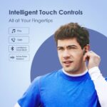 ⁦سماعة اذن لاسلكية من اورايمو فري بودز لايت، خاصية الغاء الضوضاء، اسود - OTW-330⁩ - الصورة ⁦2⁩